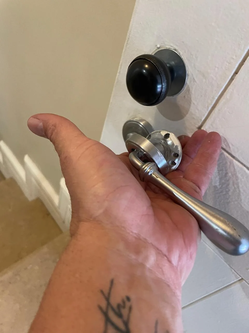 Working on the lock